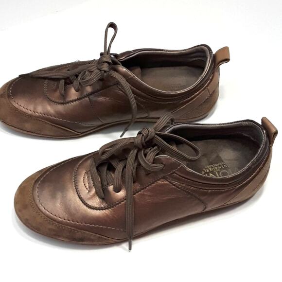 Vionic Womens Sz 6  Brown Suede Orthaheel Technololgy Grunge Low Top Sneakers - Picture 2 of 11